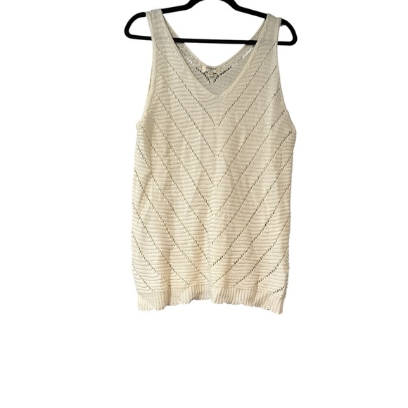 Umgee‎ White Chevron Knit Camisole - Picture 3 of 5